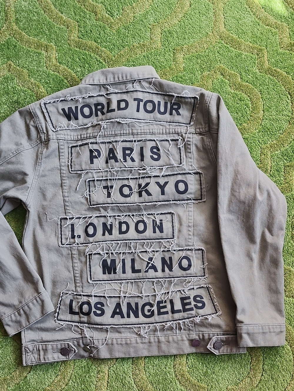 Men's Distressed World Tour Jacket - Size M